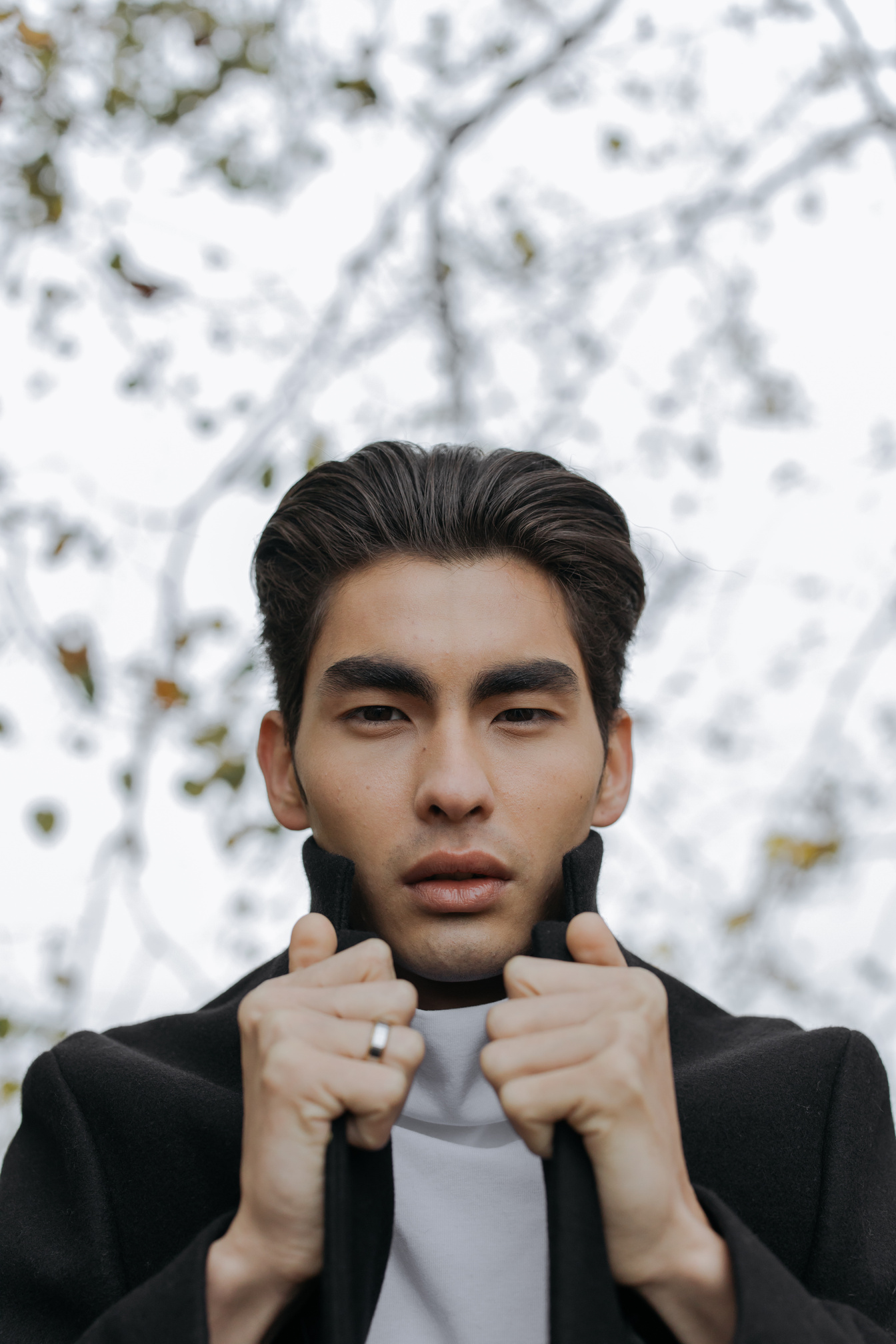 Close-Up Shot of a Man in Black Blazer